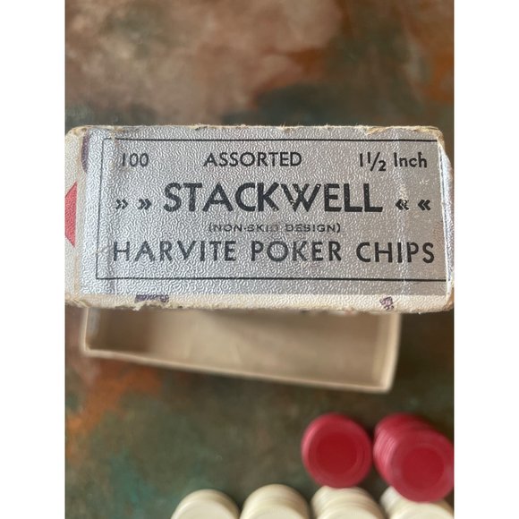 Vintage Assorted Stackwell Harvite Poker Chips - Picture 2 of 12